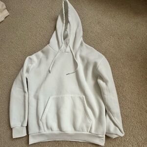 White Hoodie with Front Pocket